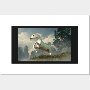 Wild Gray Horse Posters and Art